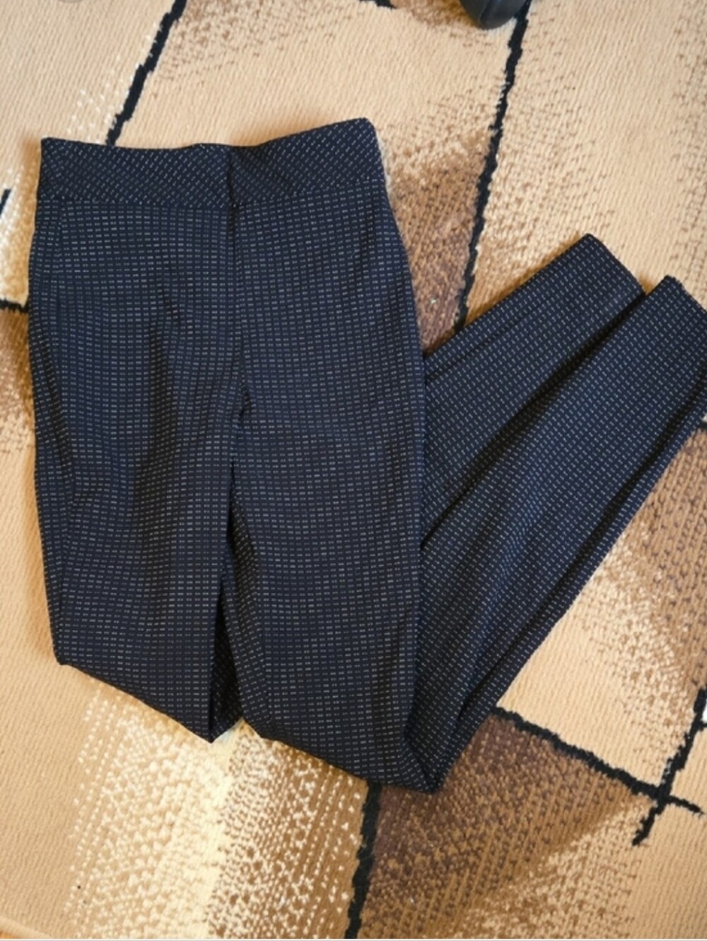 RW & CO Black Geometric Print Legging